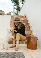 Anna torba shopper brąz krokodyl