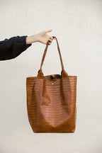 Anna torba shopper brąz krokodyl