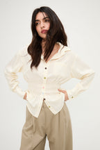 BLUSA ECRU SCRUNCHY PUFFED