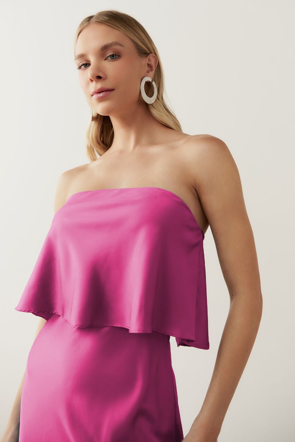 Vestido Midi Largo Tipo Slip con Tirantes Removibles - Cartagena Violeta