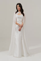 Capa Larga en Chiffon - Sol Off White