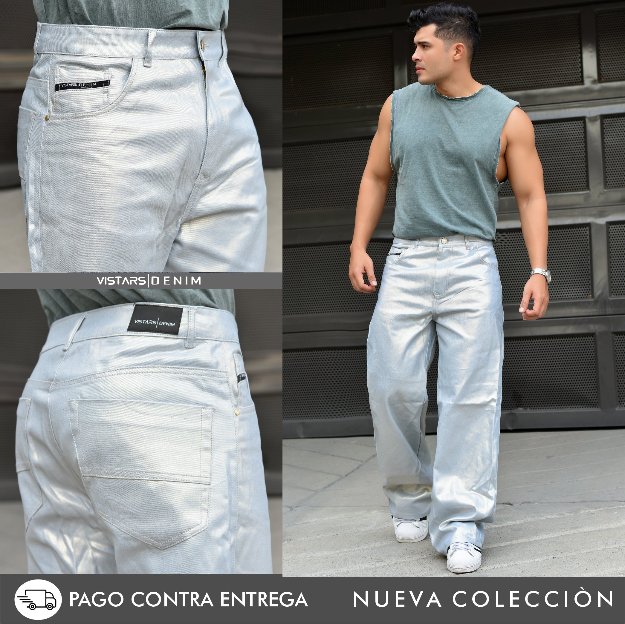 JEANS HOMBRE OVERSIZE TORNASOLADO REF 6-4410