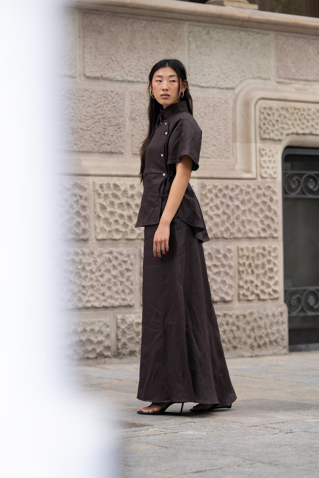Camisa Yao Choco (100% Lino)